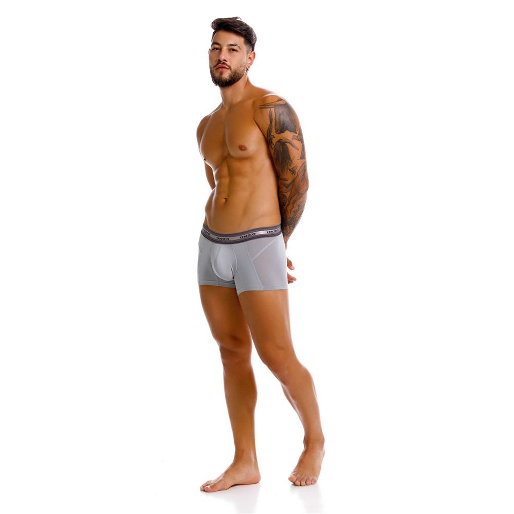 Unico 25040100123 Albaricoque Mens Boxer Briefs Trunks Gray