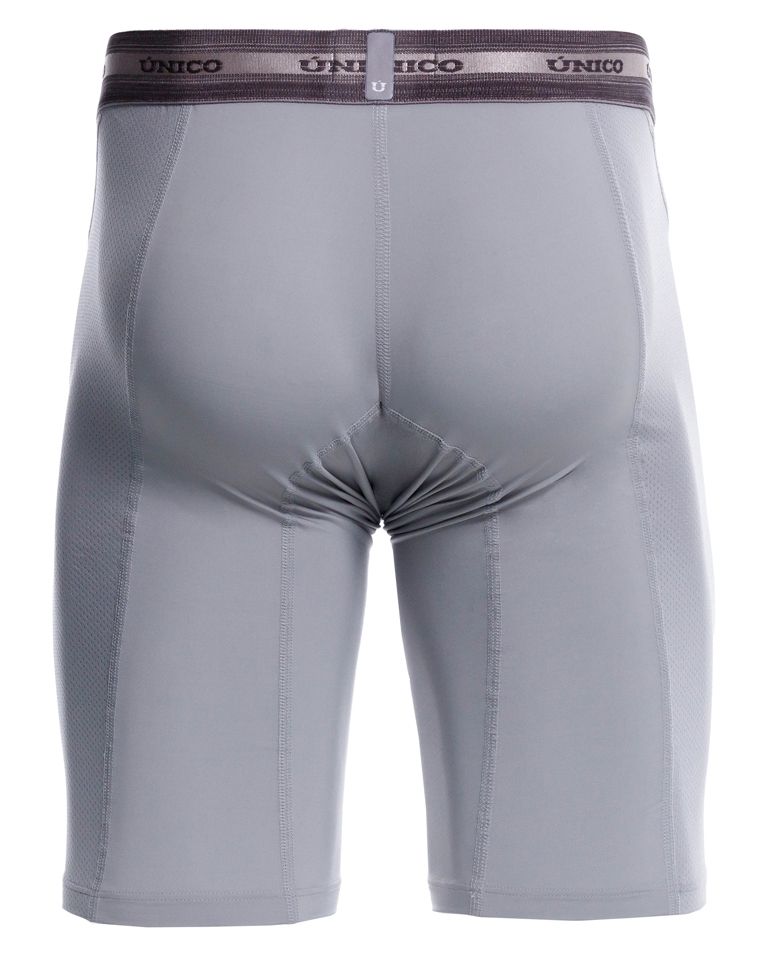Unico 25040100323 Albaricoque Mens Long Leg Boxer Briefs Gray Plus Sizes