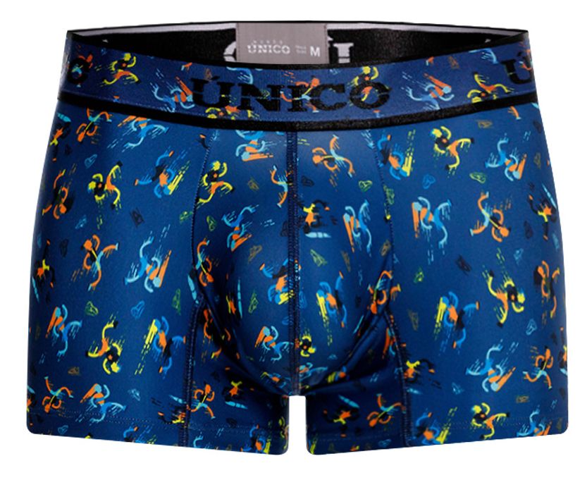 Unico 25060100106 Pacer Mens Eveyday Trunks Blue Plus Sizes
