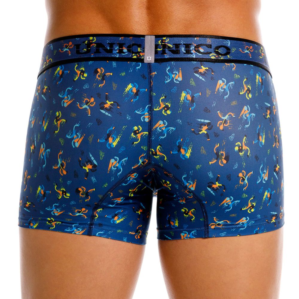 Unico 25060100106 Pacer Mens Eveyday Trunks Blue Plus Sizes