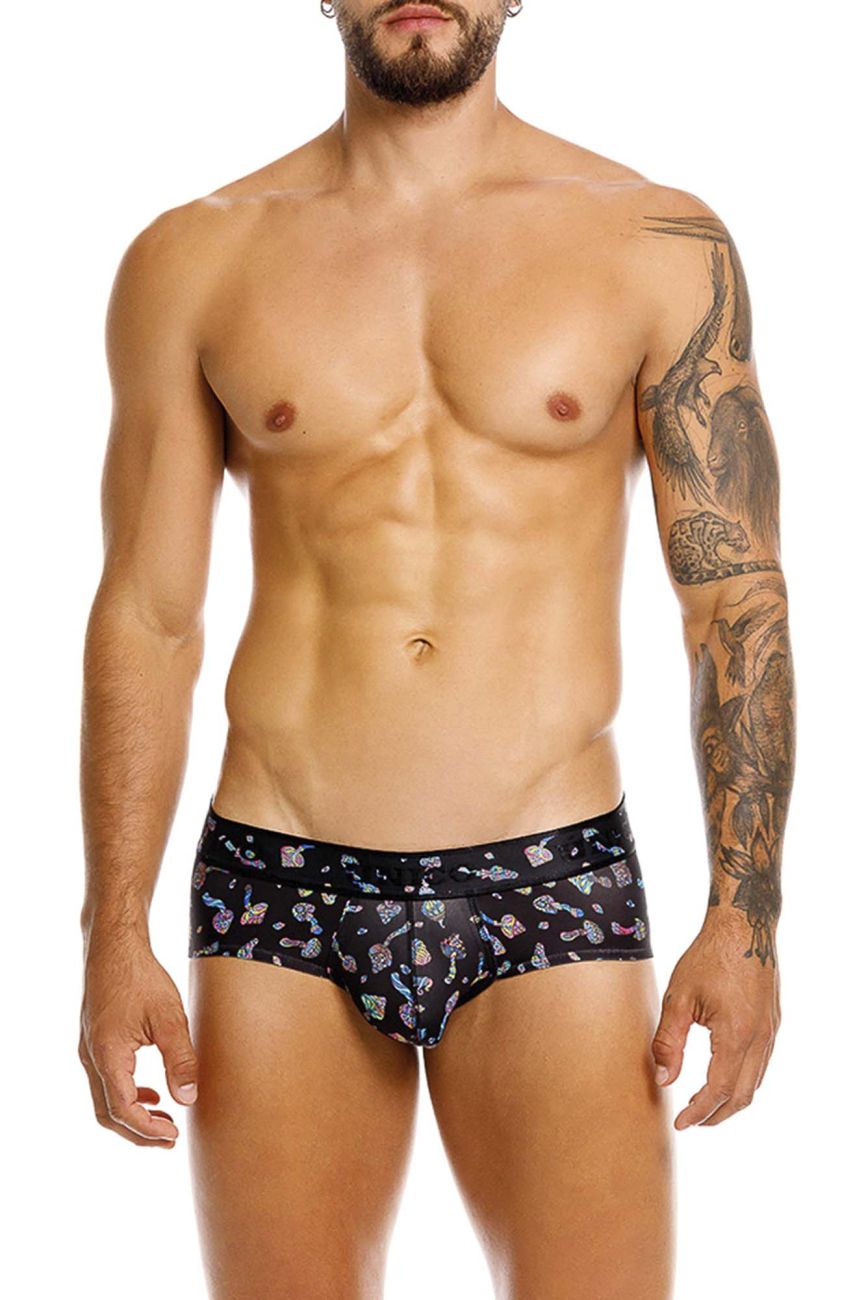 Unico 25060101103 Hongos Mens Snug Fit Briefs Black Print Plus Sizes