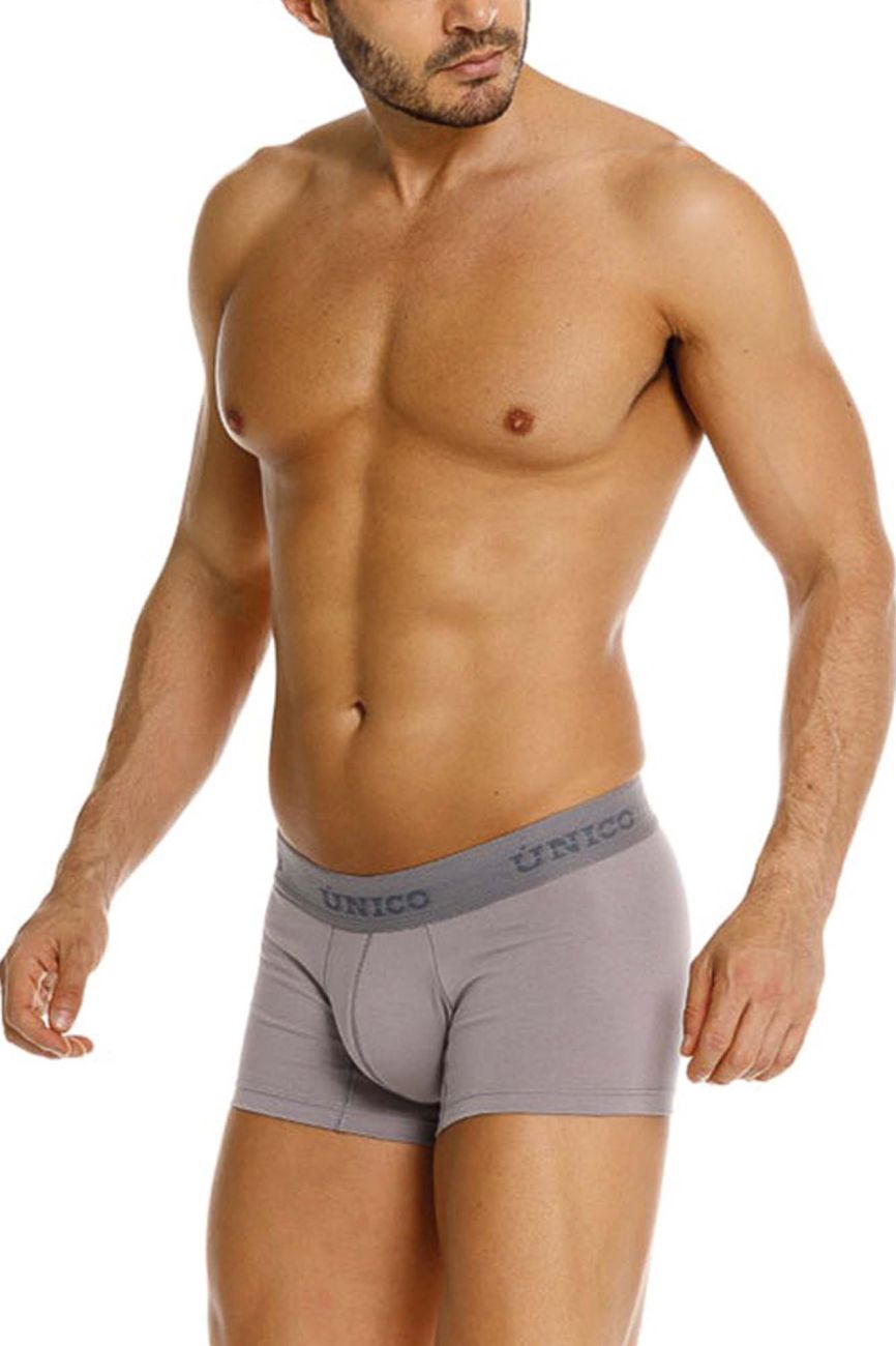 Unico 26020100120 Ruano Mens Effortlessly Sexy Trunks Gray Plus Sizes