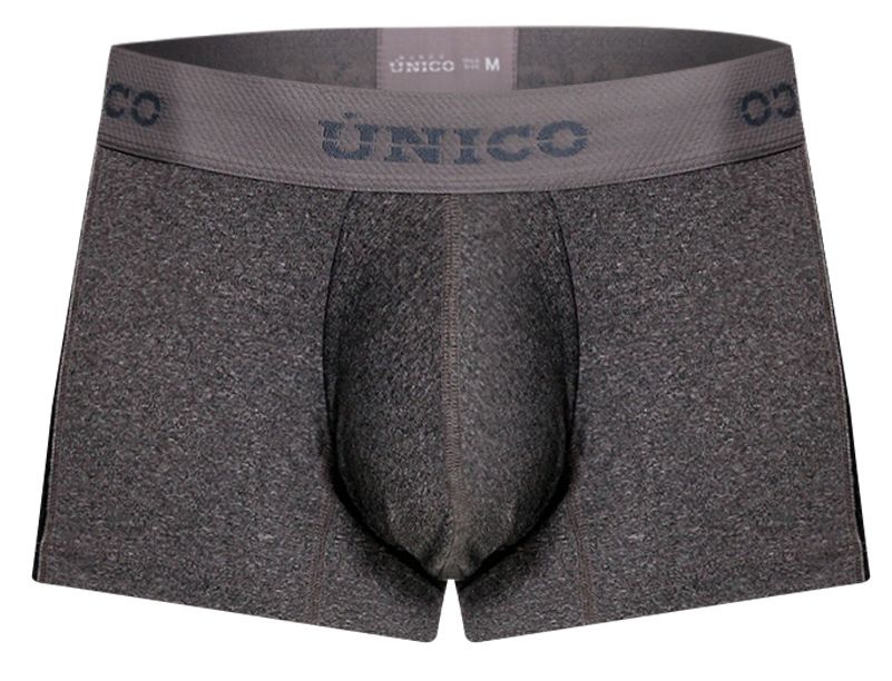 Unico 26020100121 Brio Male Power Up Your Everyday Trunks Gray Plus Sizes