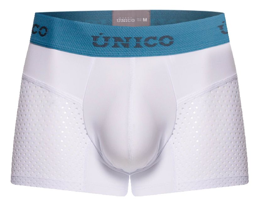 Unico 26020100122 Mens Stay Cool & Fresh Sedoso Trunks White Plus Sizes