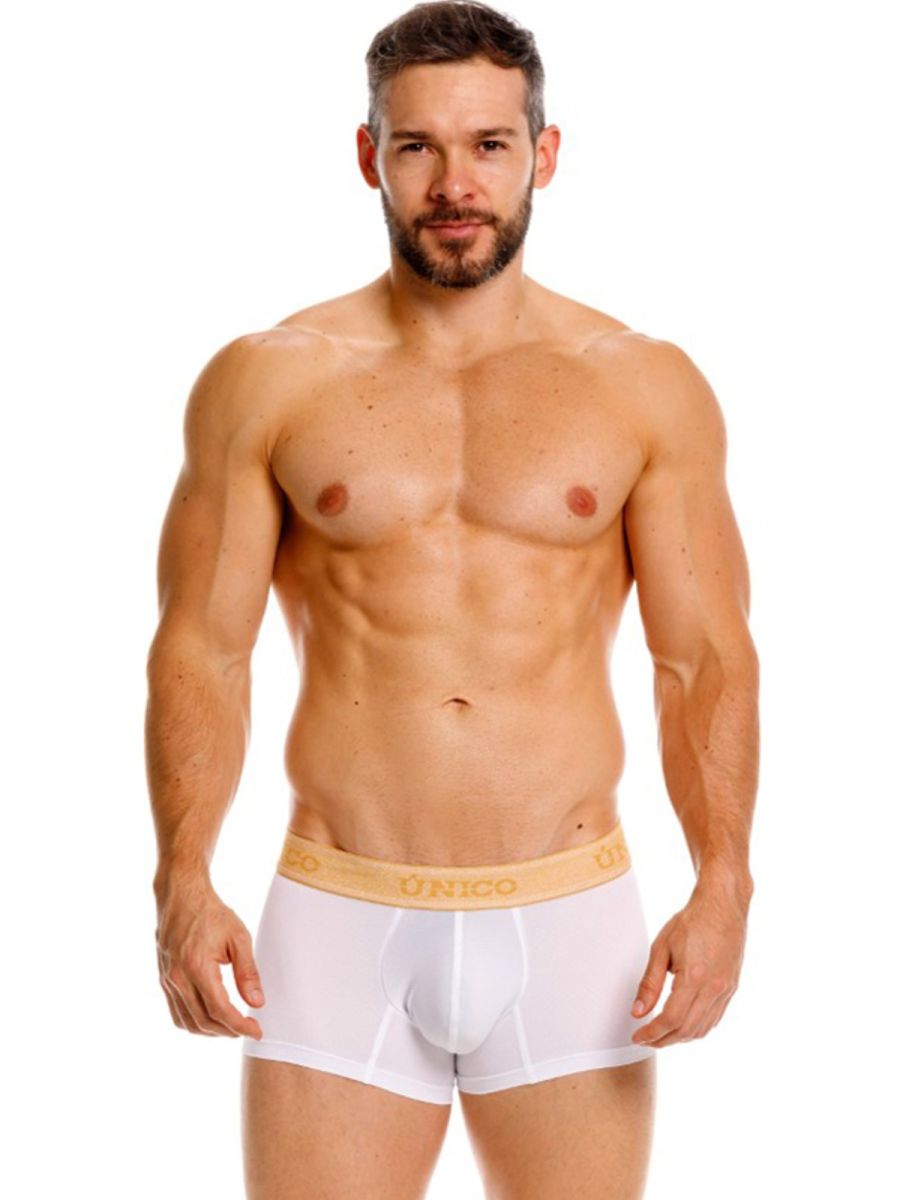 Unico 26040100125 Amber Trunks - Premium Athletic Fit White Plus Sizes