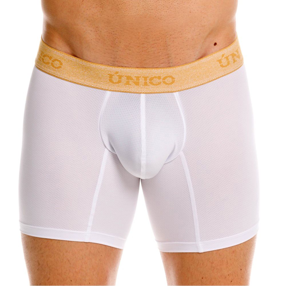 Unico 26040100225 Amber Boxer Briefs - Premium Comfort and Sophistication White Plus Sizes
