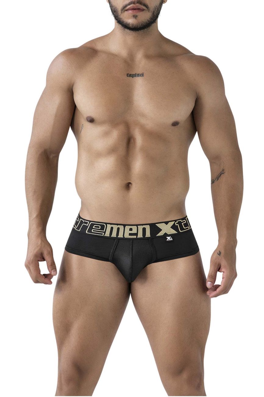 Xtremen 41316 Mens Comfortable Microfiber Briefs Black