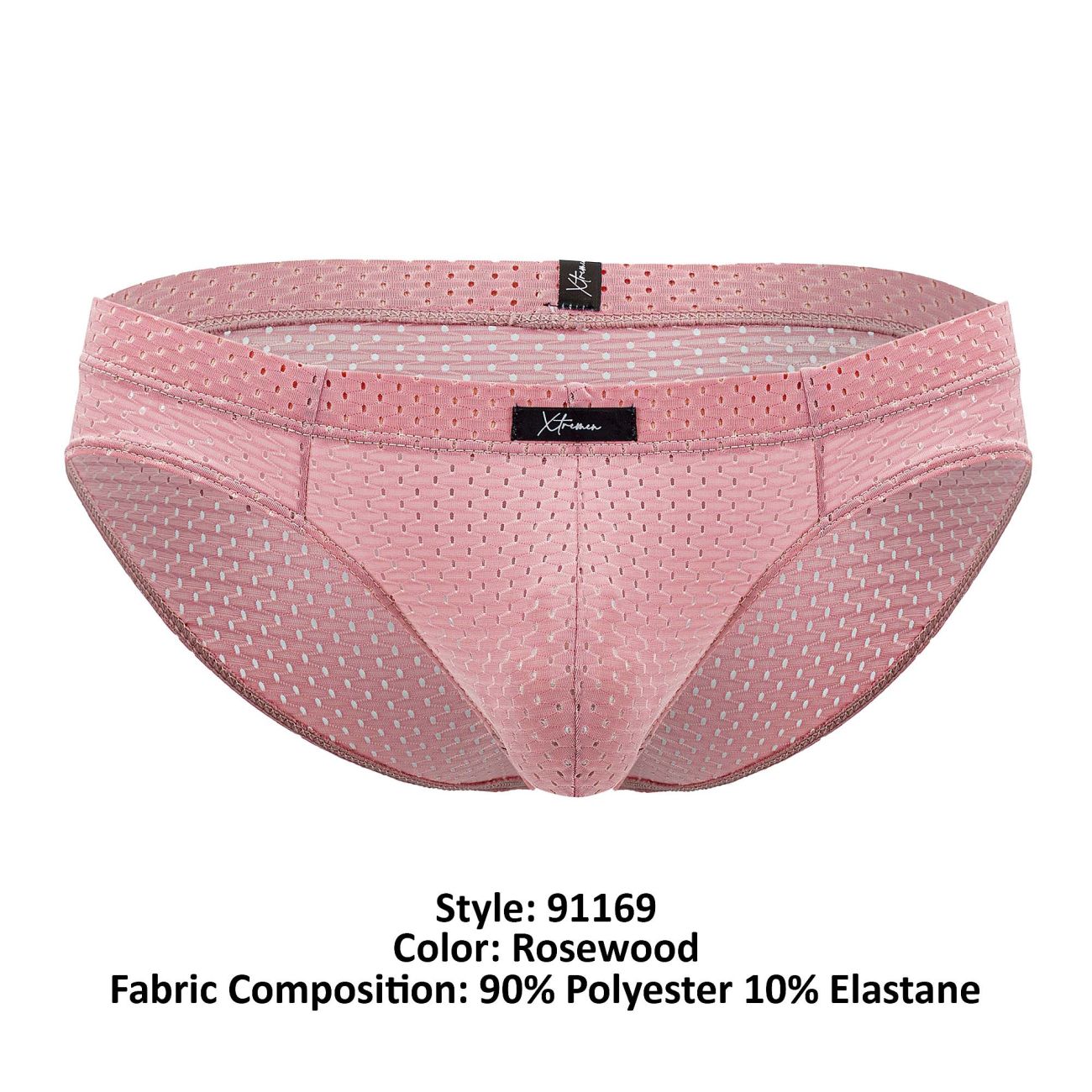 Xtremen 91169 Mesh Briefs Rosewood