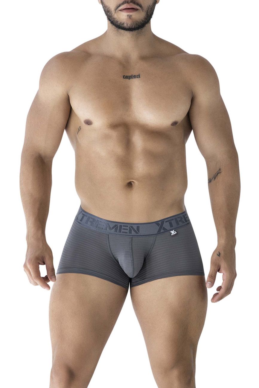 Xtremen 91209B Mens Soft and Supple Microfiber Trunks Gray