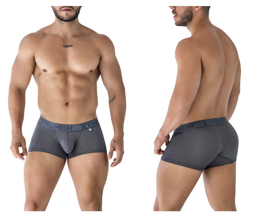 Xtremen 91209B Mens Soft and Supple Microfiber Trunks Gray