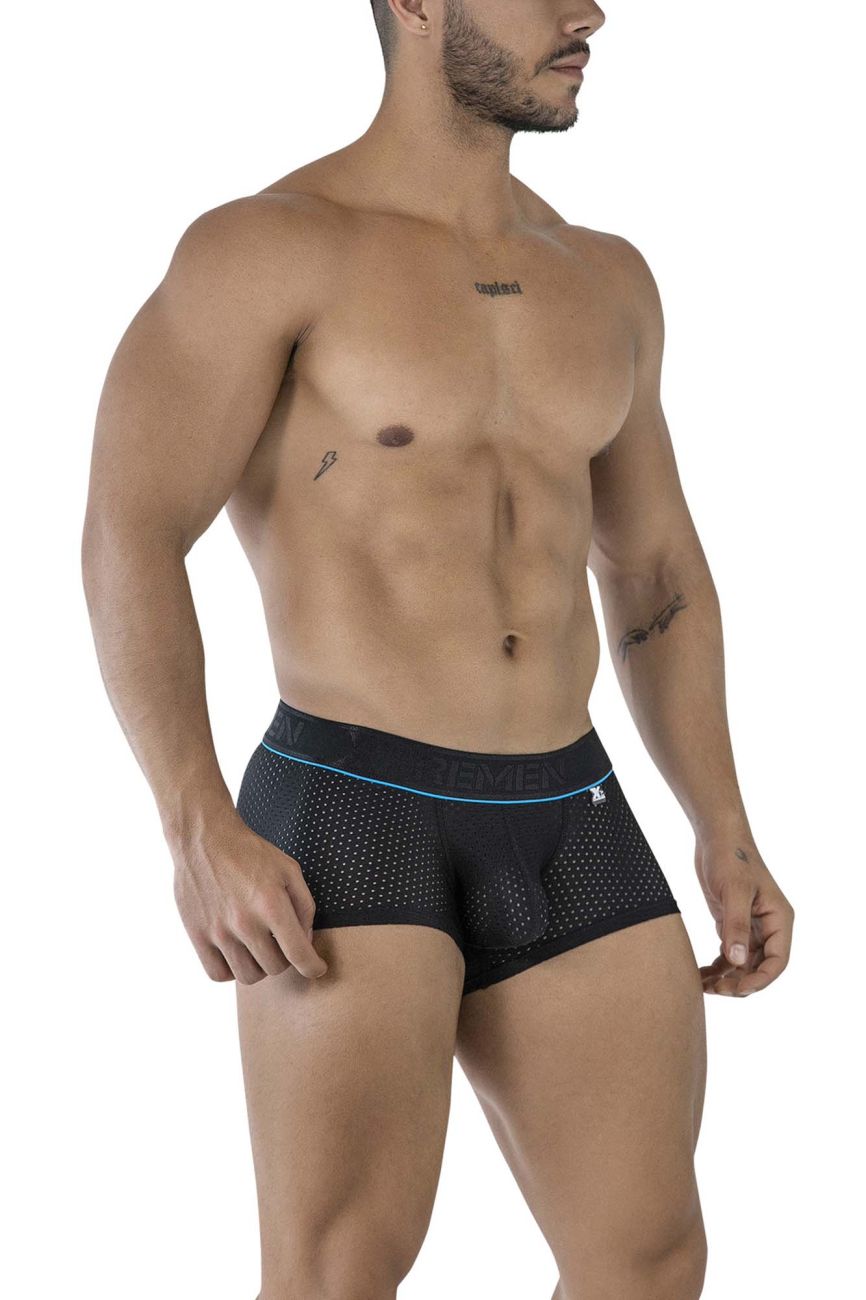 Xtremen 91212B Mens Breathable Microfiber Trunks Black