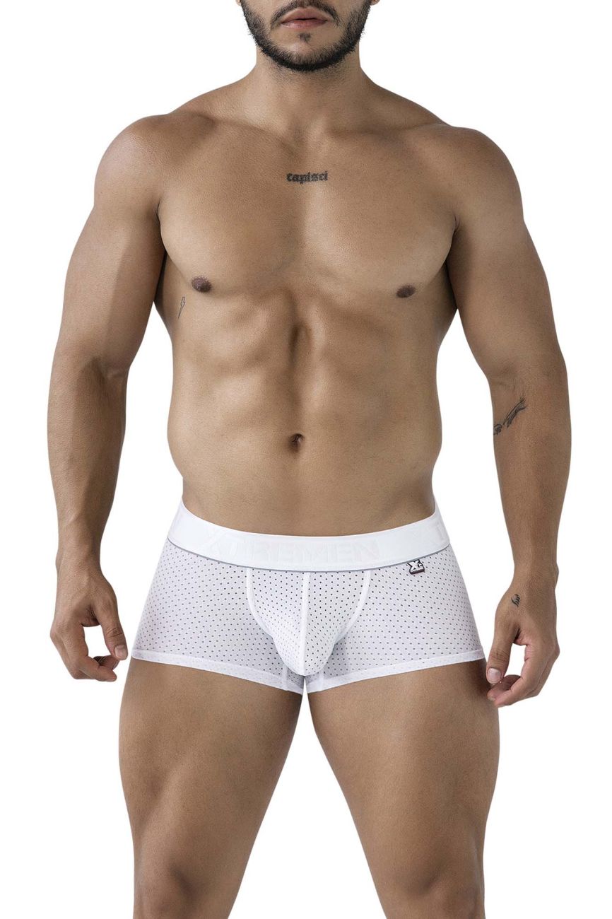 Xtremen 91212B Mens Breathable Microfiber Trunks White