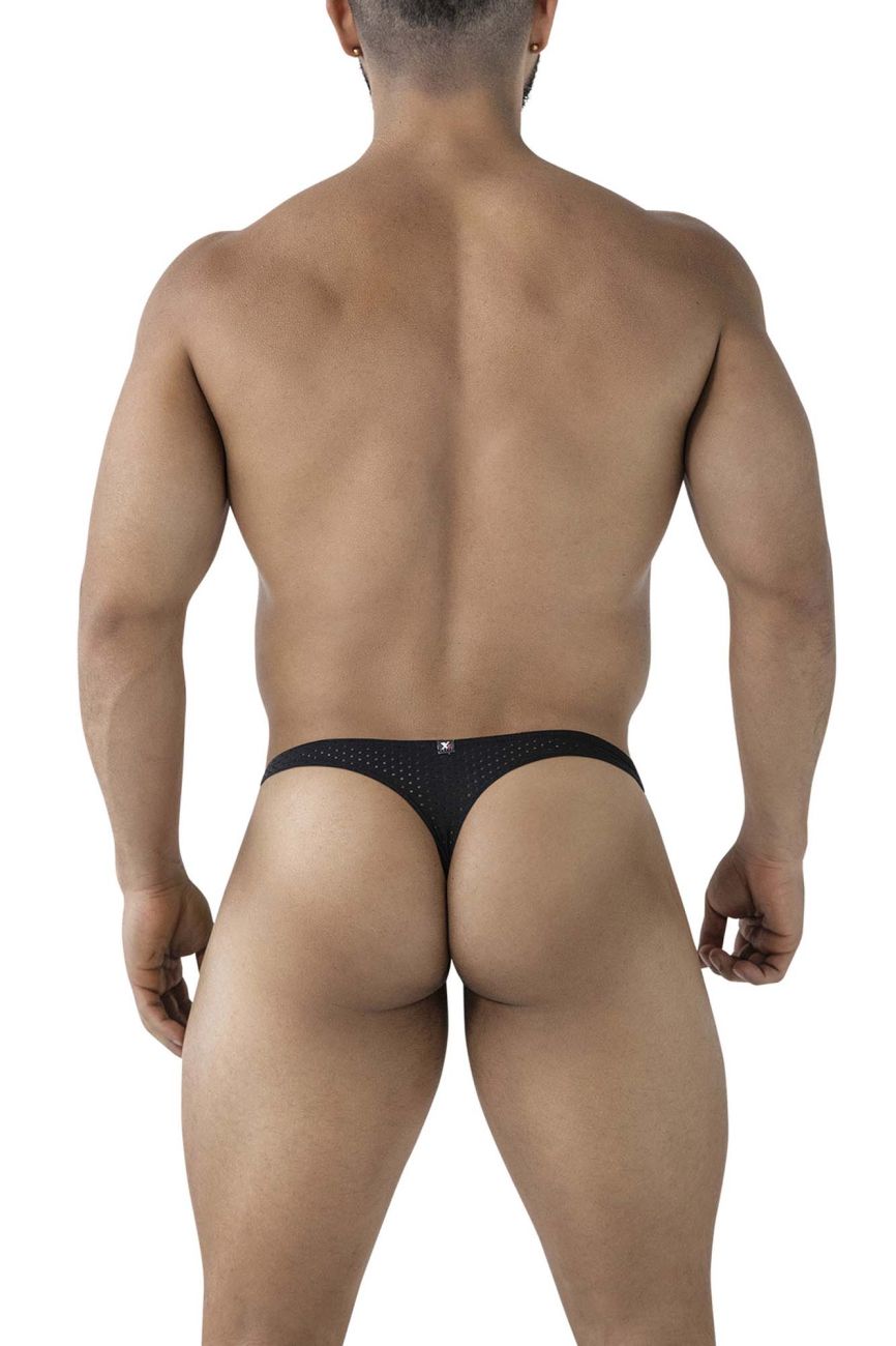 Xtremen 91214B Mens Silky Microfiber Thongs Black