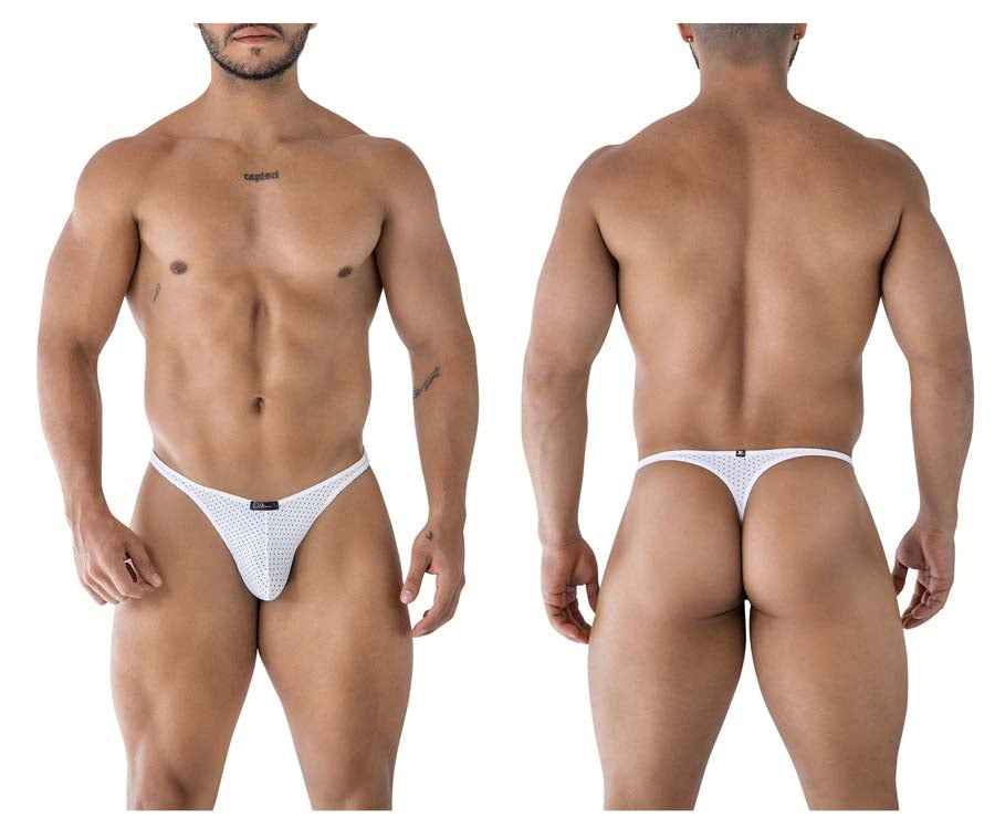 Xtremen 91214B Mens Silky Microfiber Thongs White