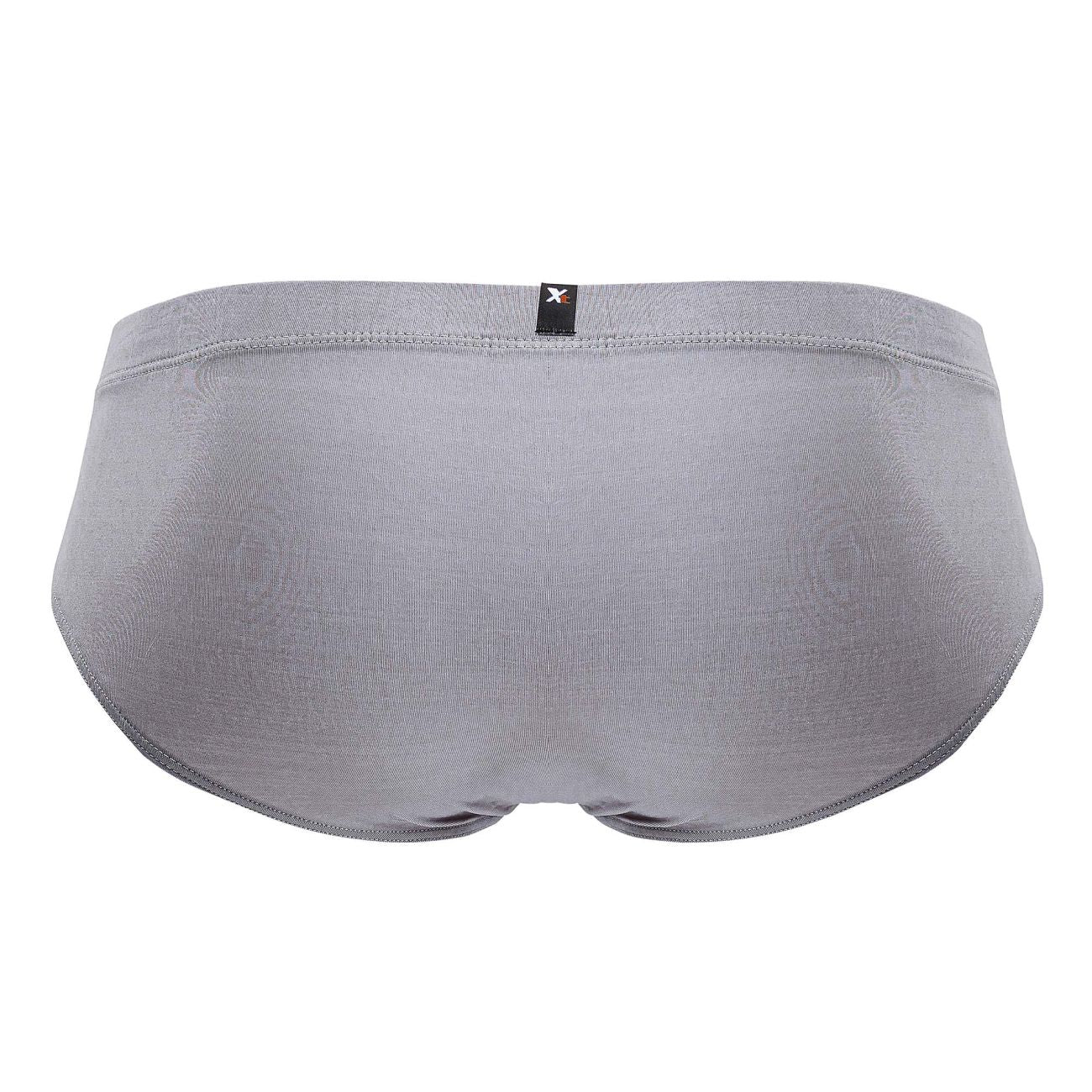 Xtremen 91218 Mens Pastel Coloured Microfiber Briefs Gray