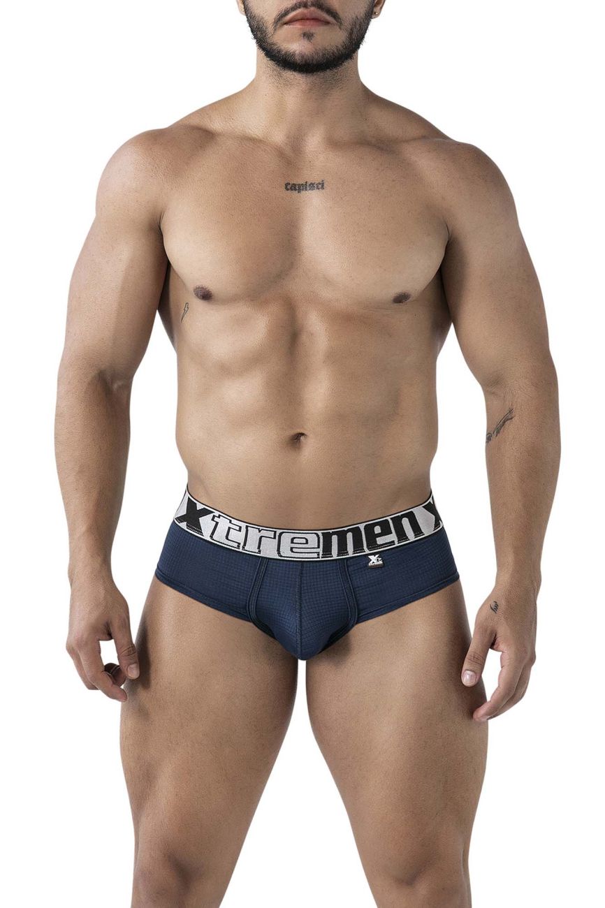 Xtremen 91221 Microfiber Mens Underwear Briefs Navy