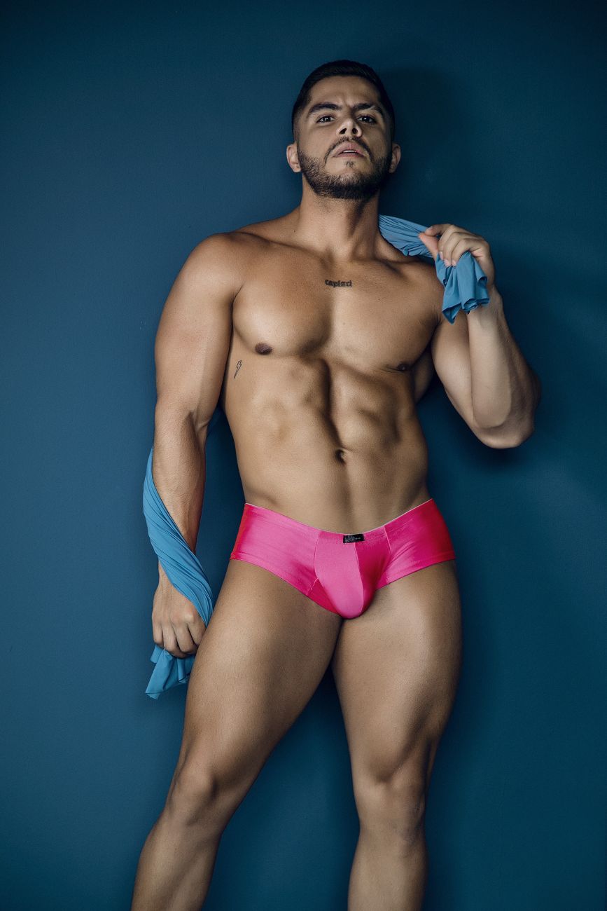 Xtremen 91234 Mens Microfiber Contoured Fit Trunks Fuchsia