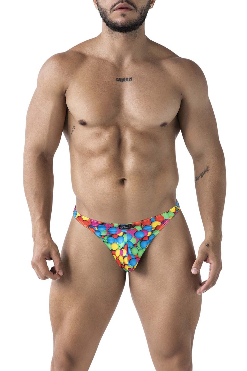 Xtremen 91247 Mens Printed Colourful Thongs Bubbles
