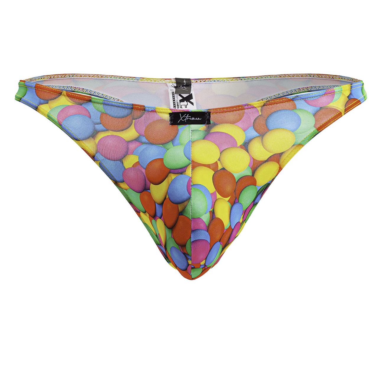 Xtremen 91247 Mens Printed Colourful Thongs Bubbles