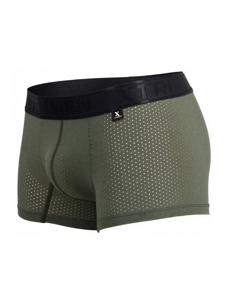 Xtremen 91251 Xtremen Mens Micro-Perforated High Performance Boxer Briefs Military Green