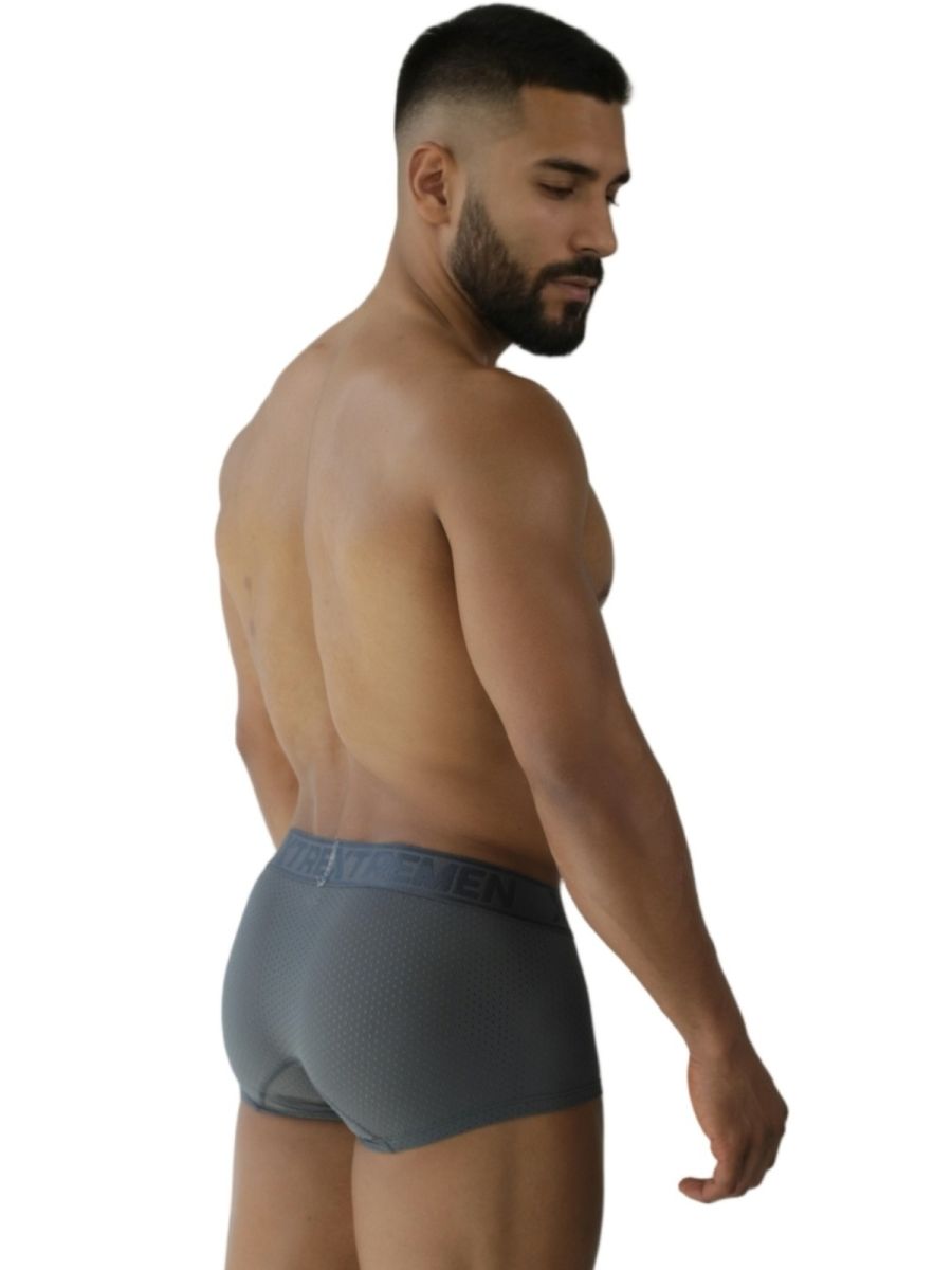 Xtremen 91252 XTREMEN Mens Signature Breathable Modern Trunks Gray