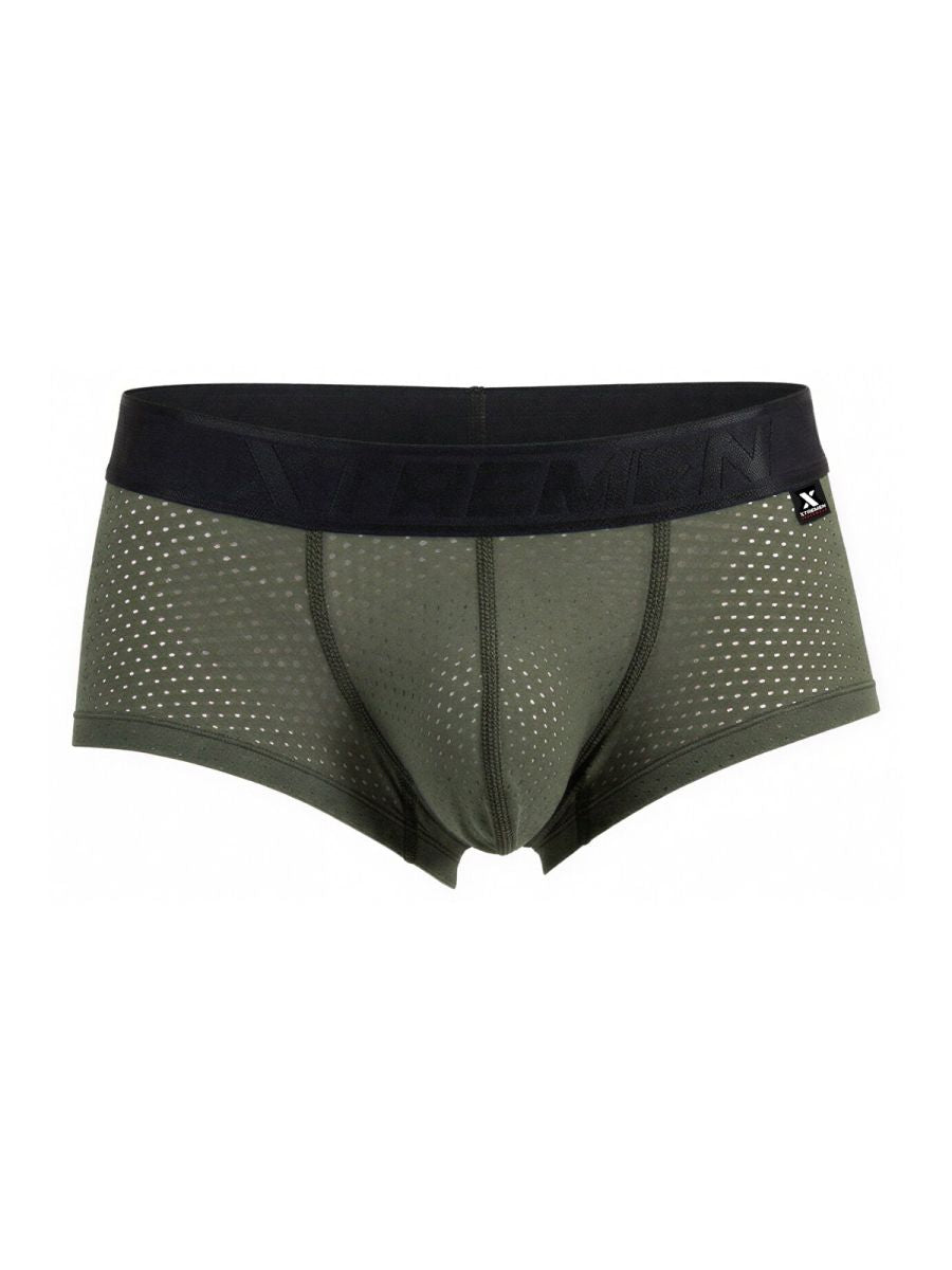 Xtremen 91252 XTREMEN Mens Signature Breathable Modern Trunks Military Green