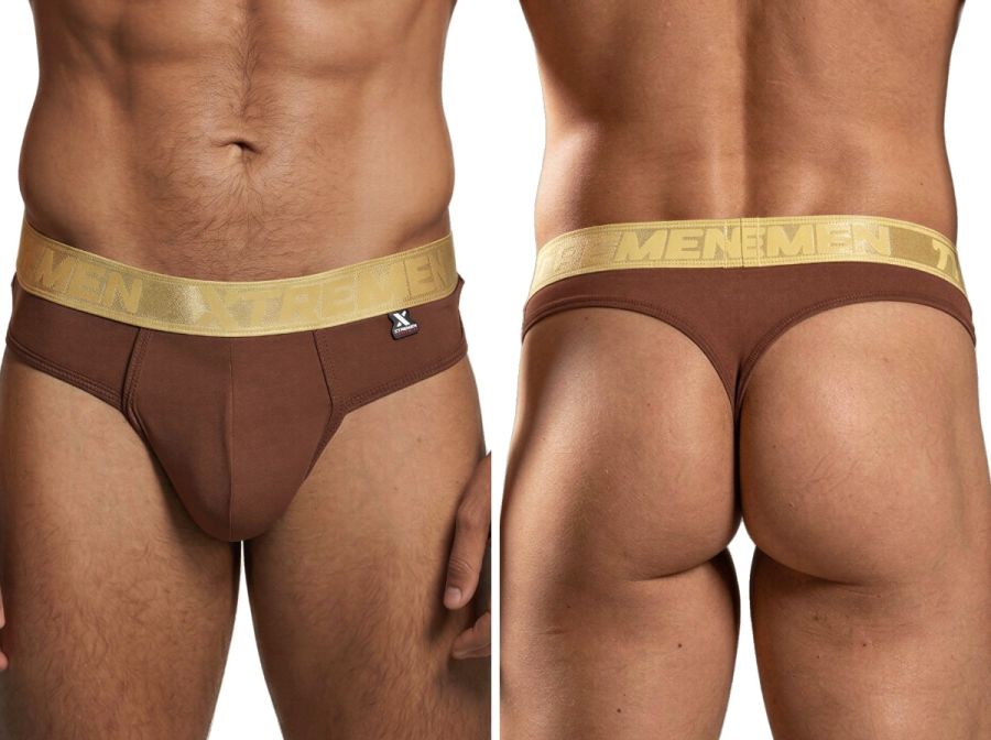 Xtremen 91253 Mens Daily Comfort Microfiber Thongs Chocolate