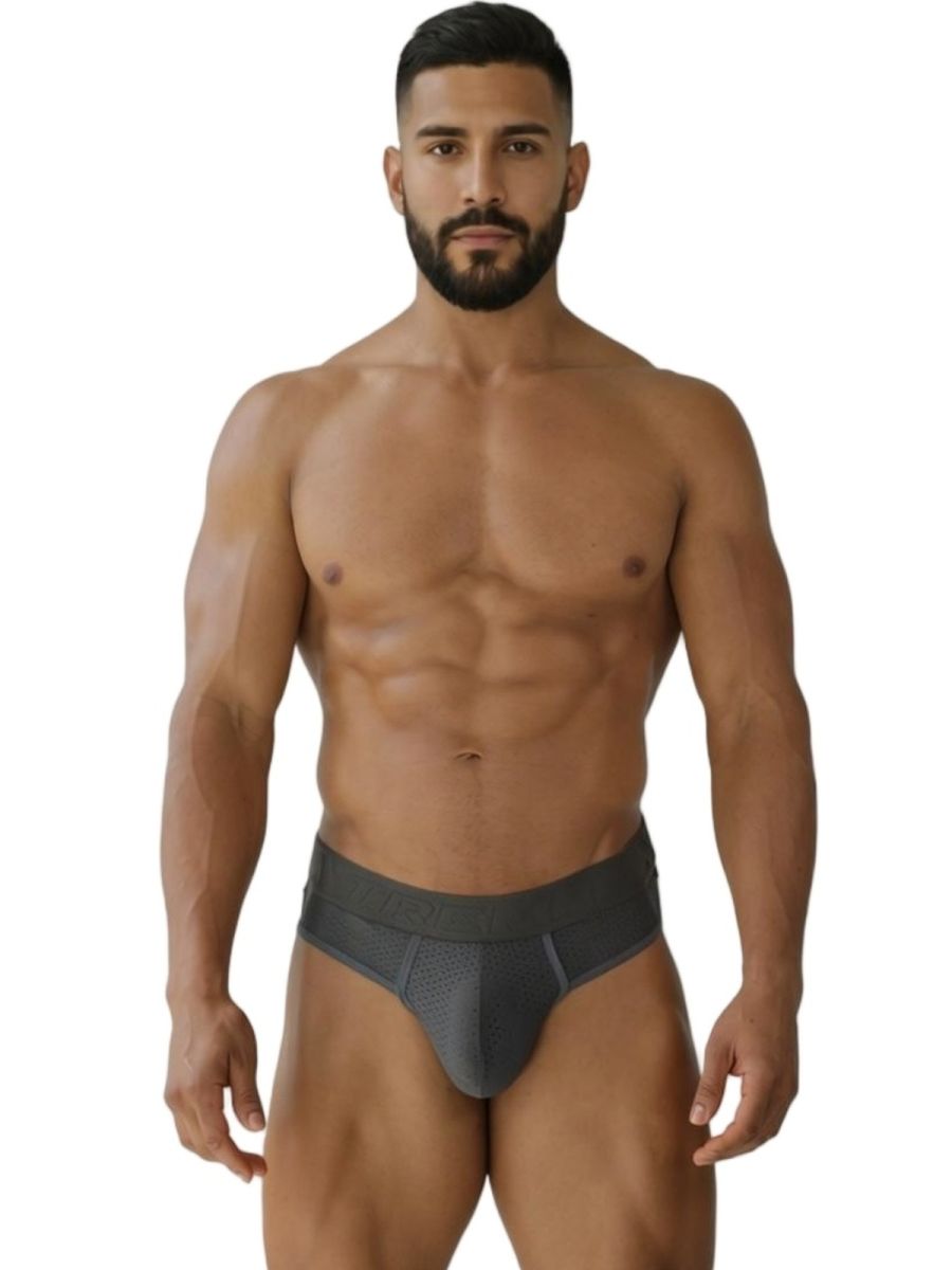 Xtremen 91268 Elite Mens Athletic Micro-Perforated Performance Thongs Gray