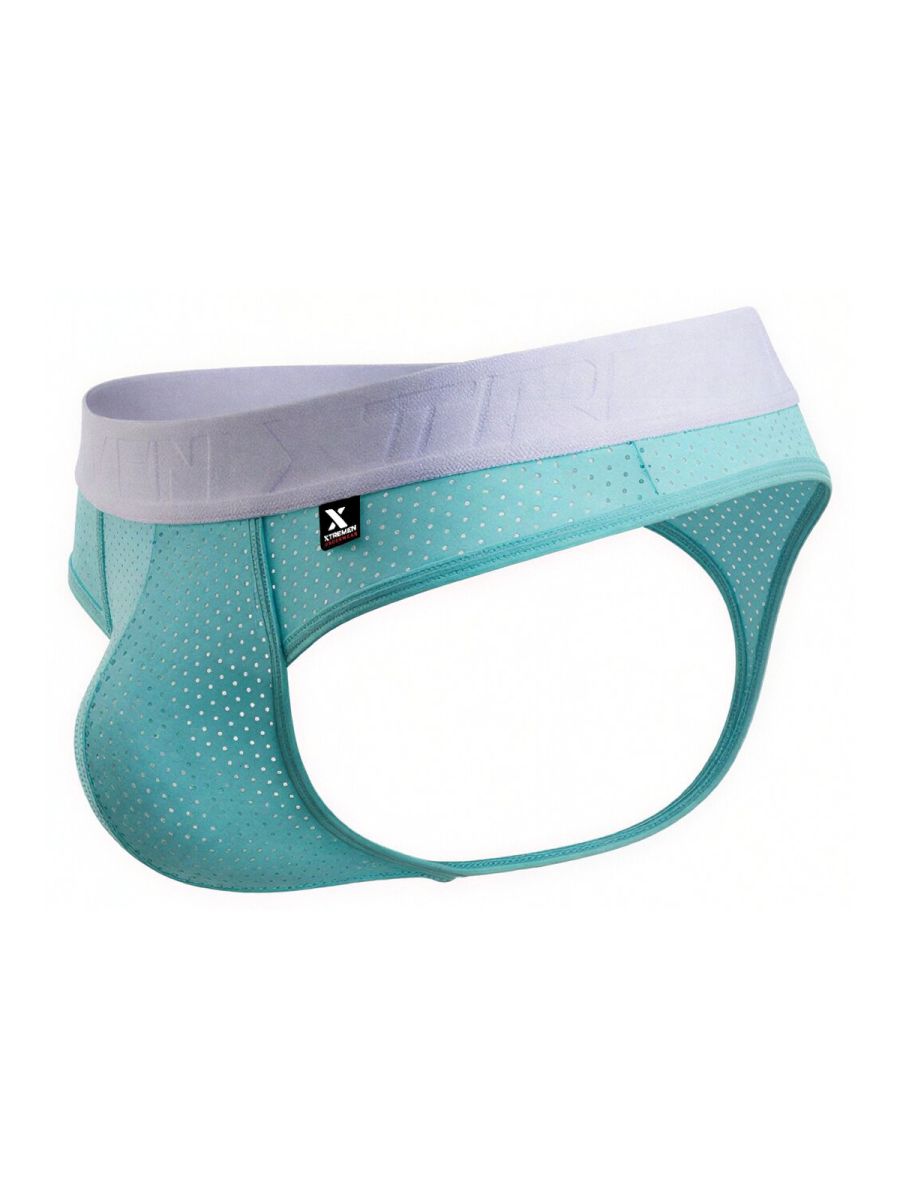 Xtremen 91268 Elite Mens Athletic Micro-Perforated Performance Thongs Seawater