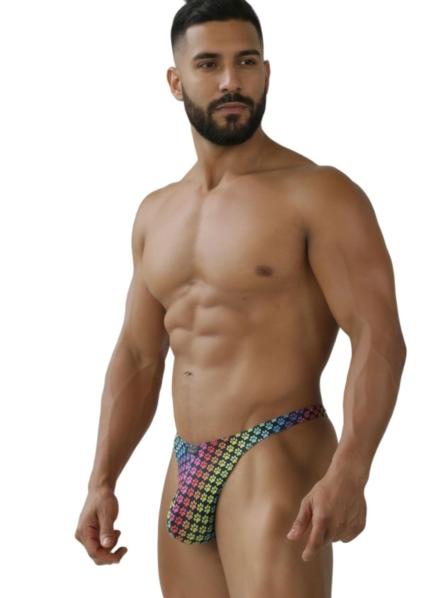 Xtremen 91284 Ultimate Rainbow Expression Men's Thong Paw Print