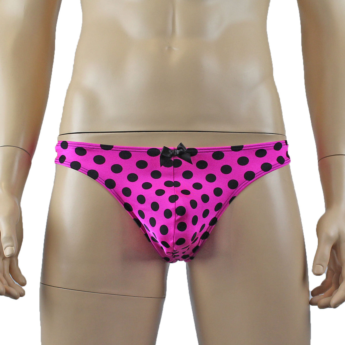 Mens Hot Pink Polka Dot Sexy Back G string Thong