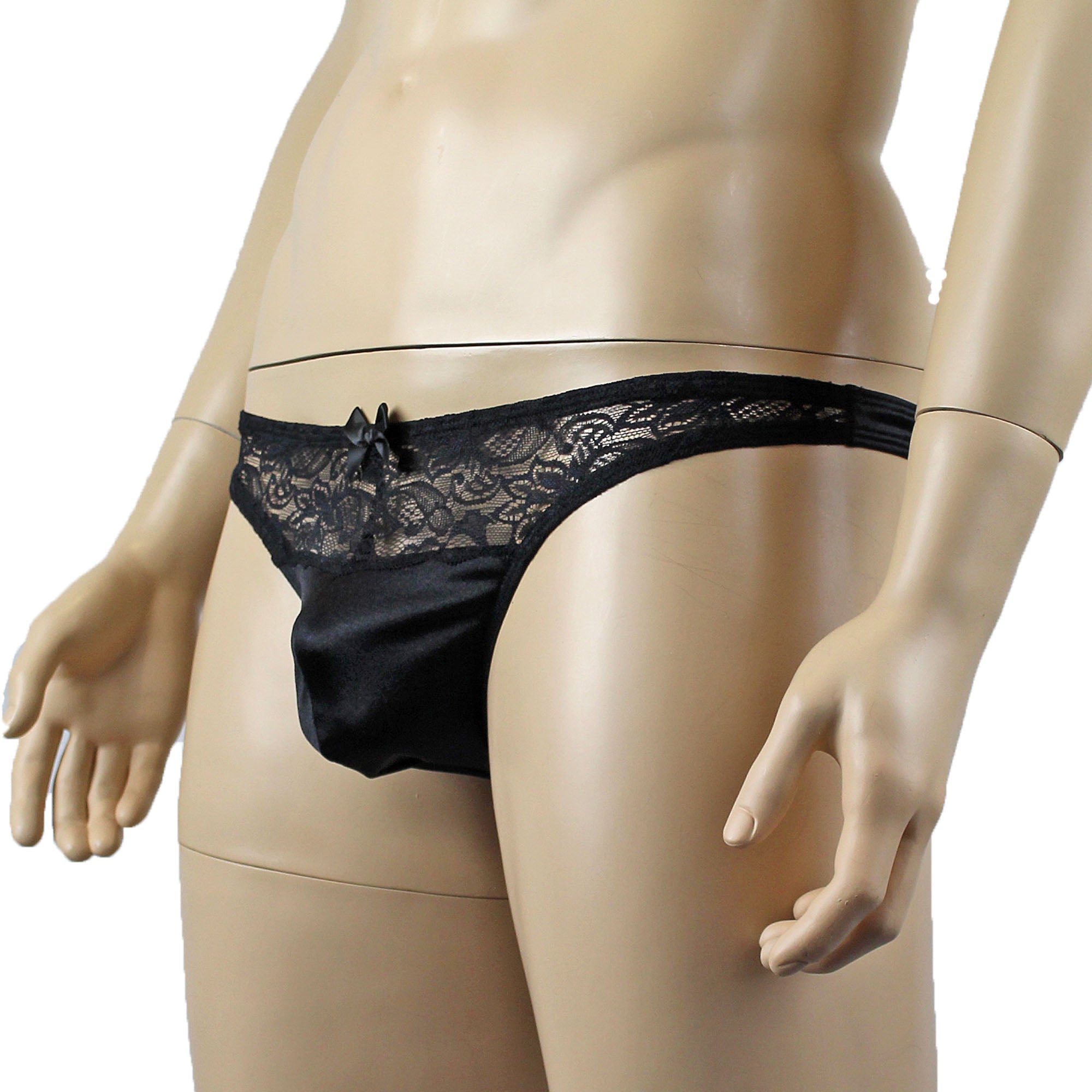 Male Romance Stretch Spandex G string Thong Black or White