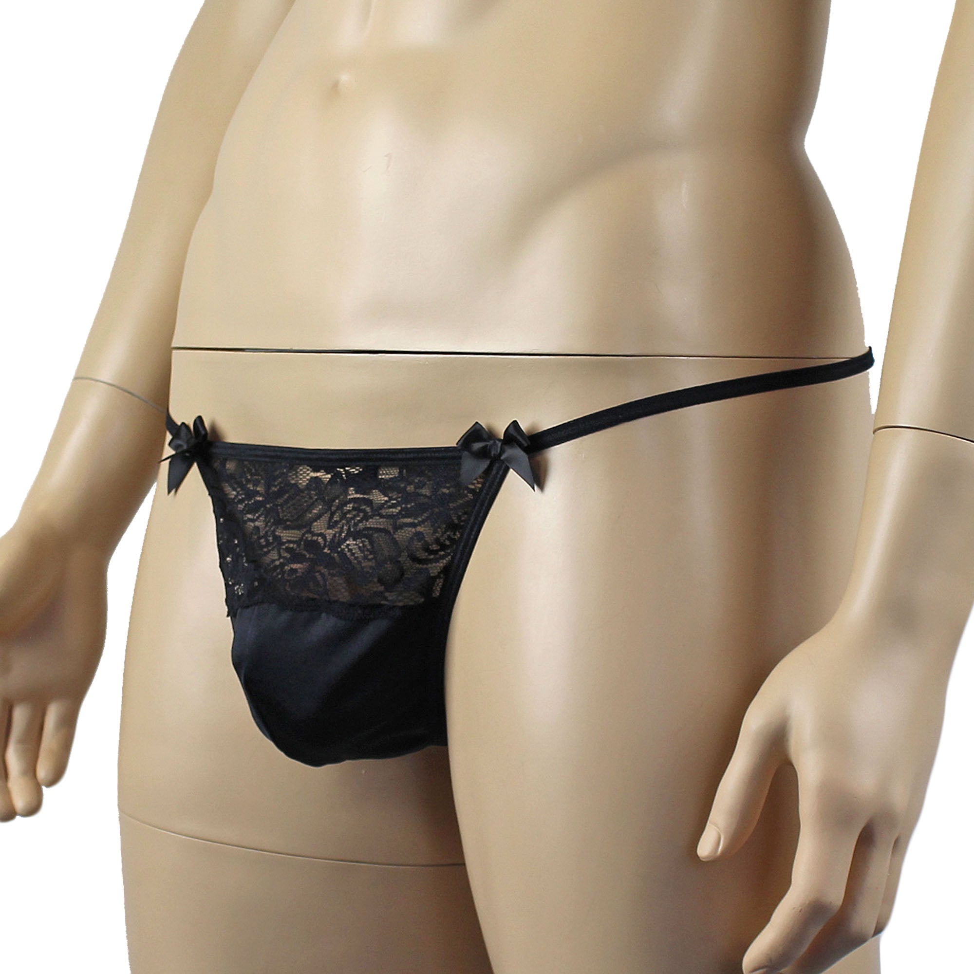 Male Romance Pouch G string with Sexy Wide Back Black or White