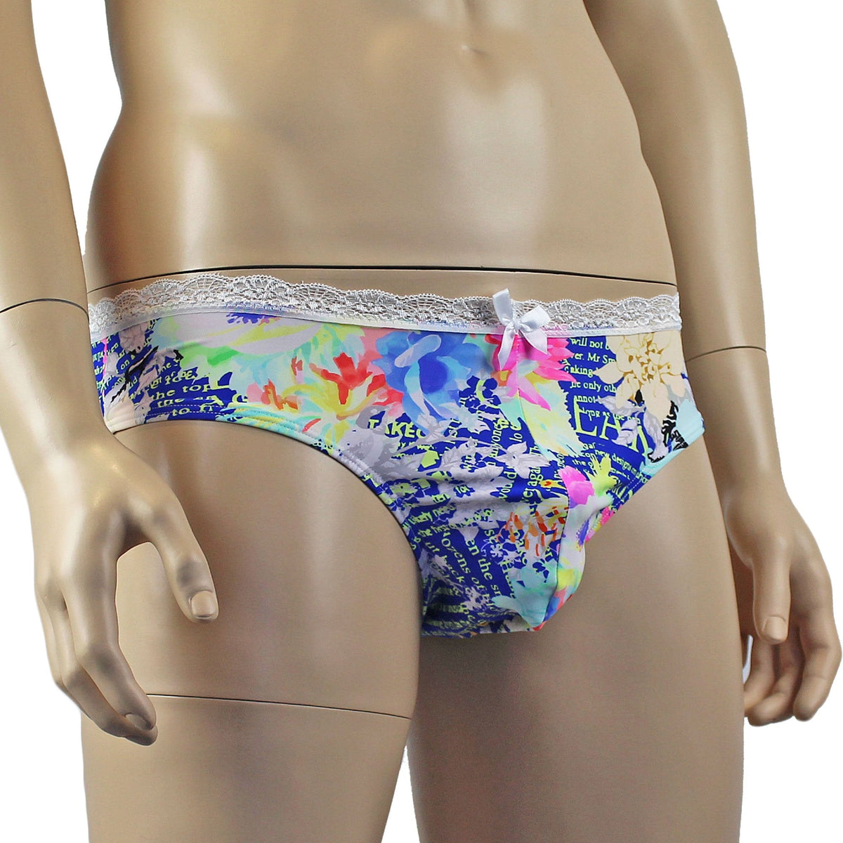 Mens Suzanne Floral High Waist Bikini Brief