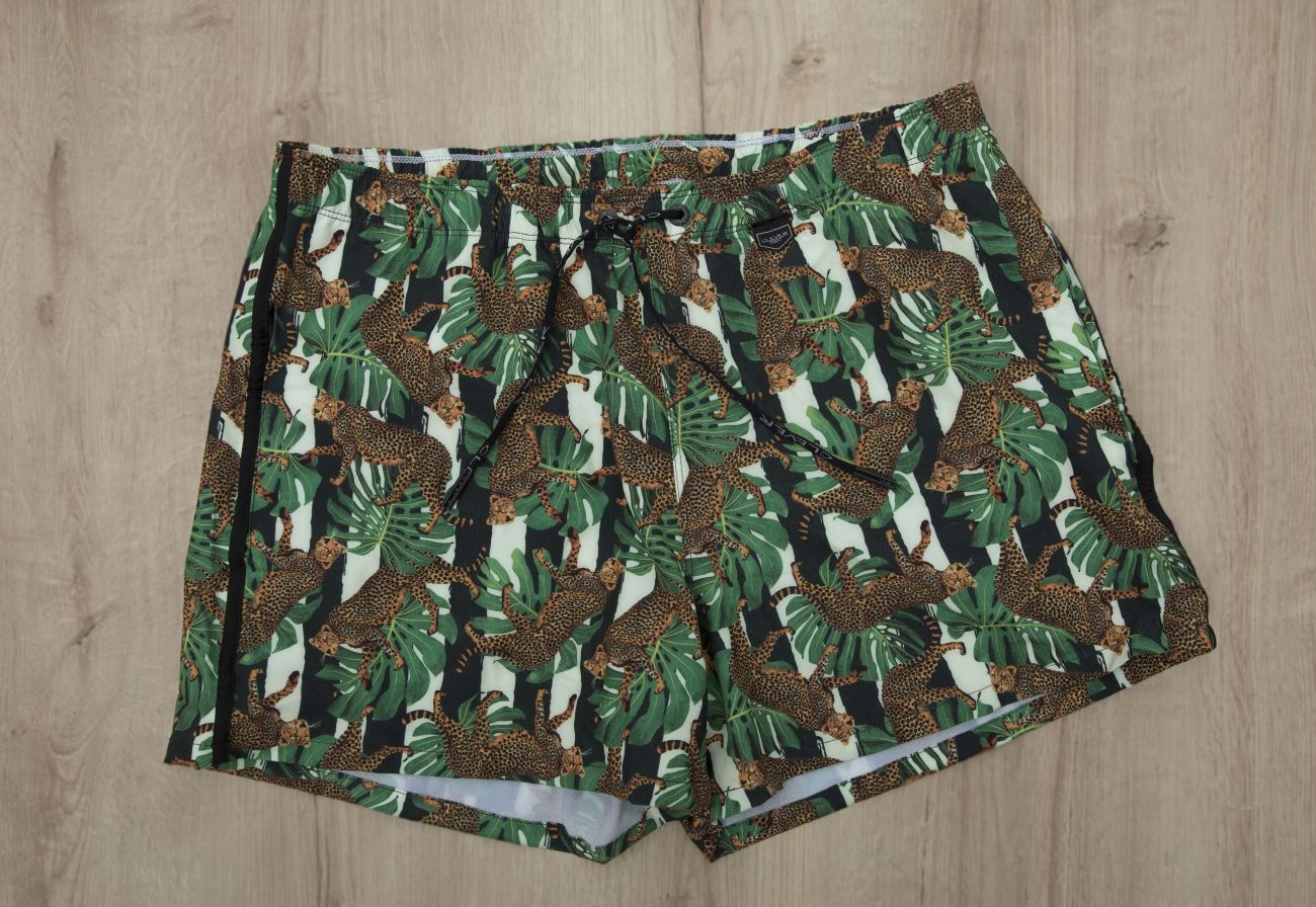 Clever 0699 Emiliano Swim Trunks Green Multi