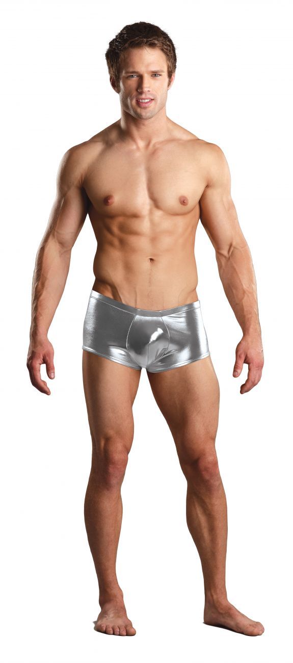 Male Power 153070 Heavy Metal Mini Short Boxer Briefs Silver