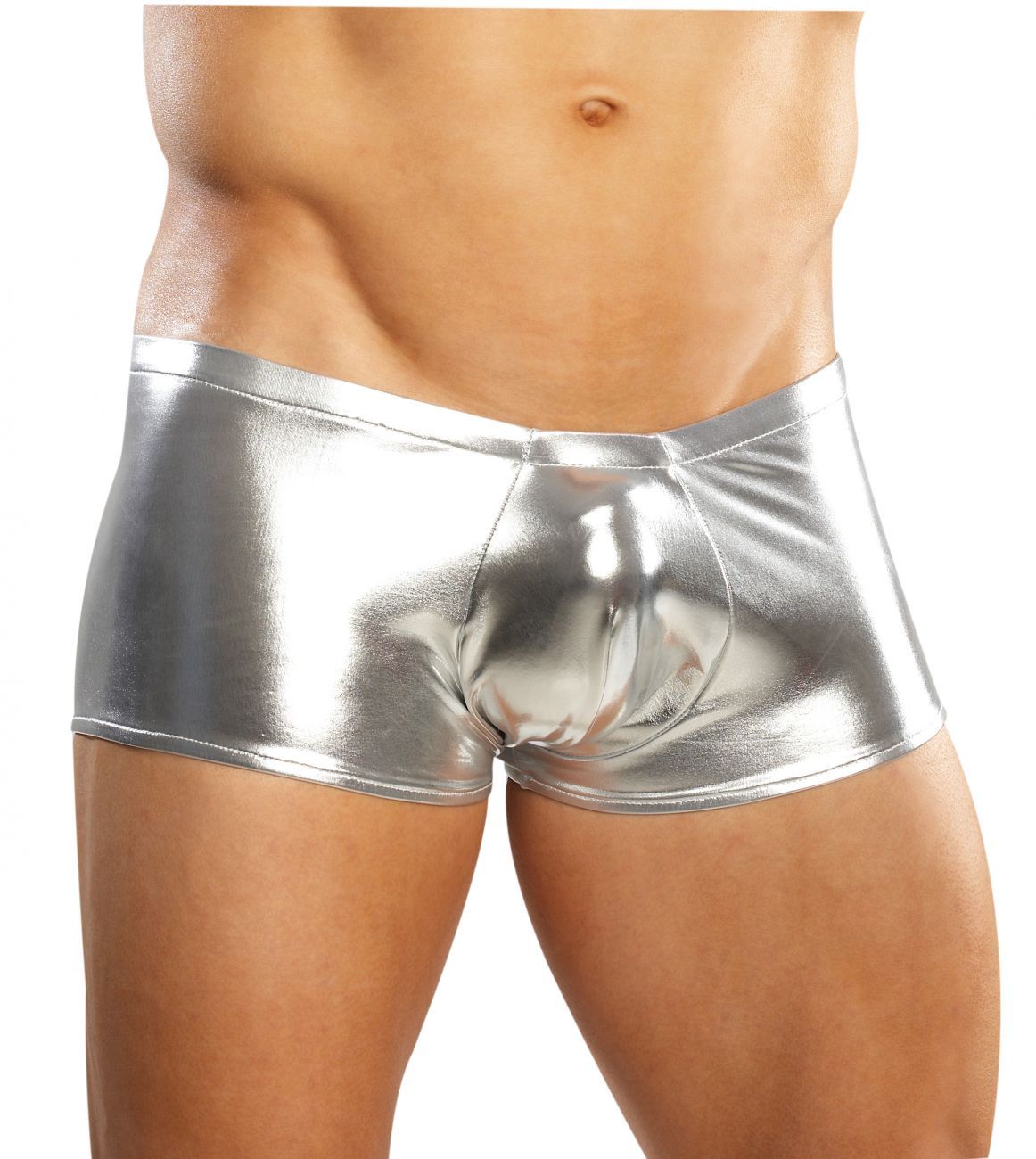 Male Power 153070 Heavy Metal Mini Short Boxer Briefs Silver