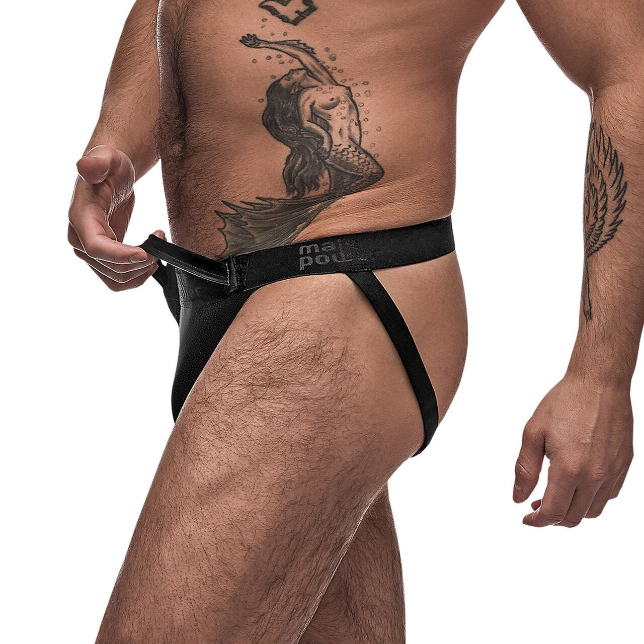 Mens Grip and Rip Off Jockstrap Black