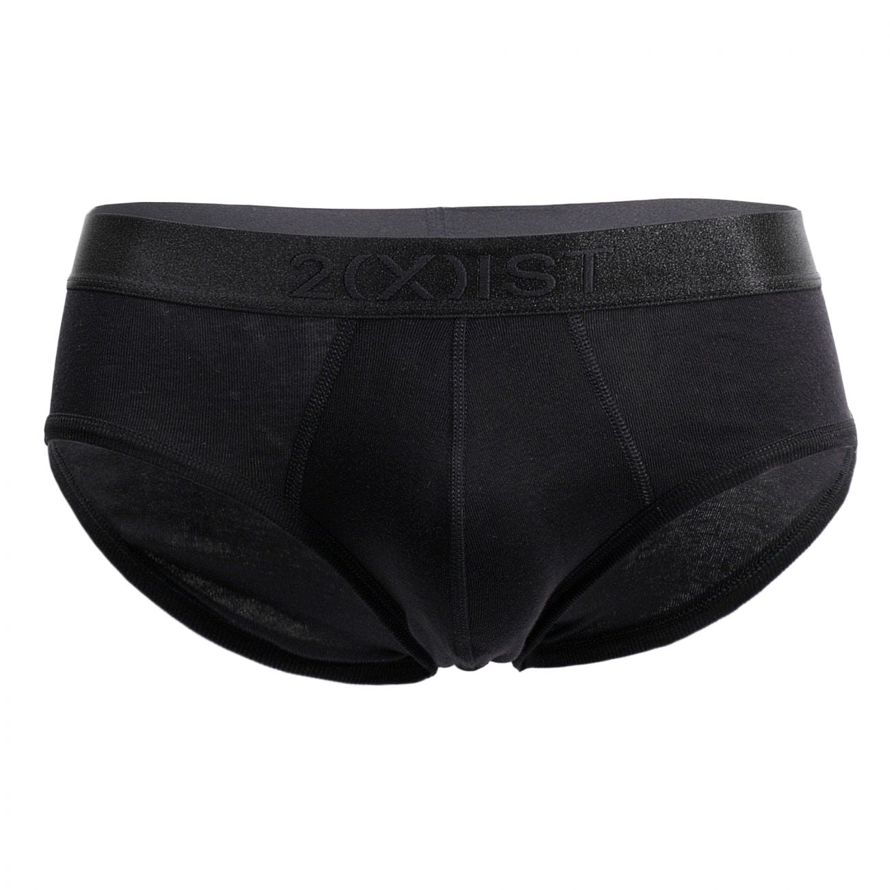 2(X)IST 3104100301 Pima Cotton Contour Pouch Briefs Black