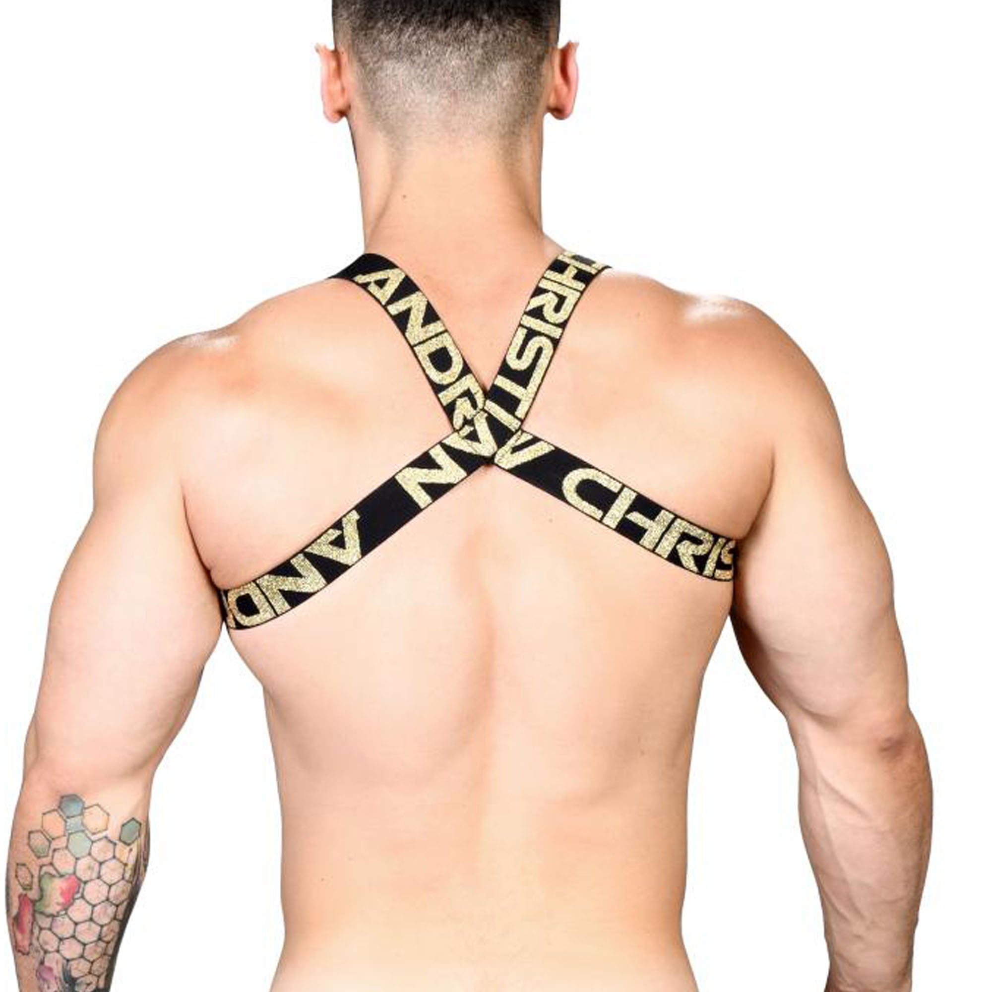 Mens Andrew Christan Harness Black & Gold