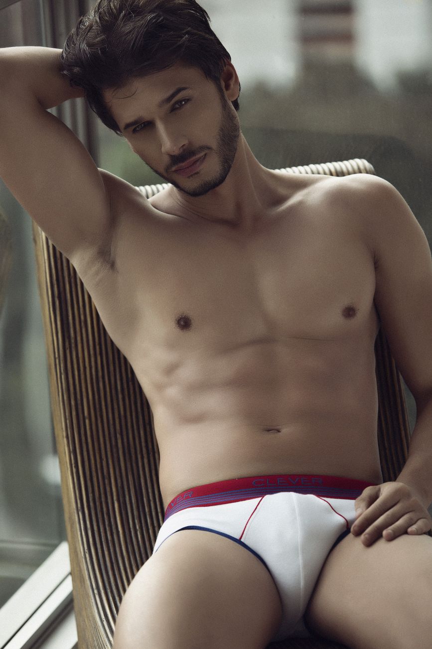 Clever 5334 Slang Piping Briefs White