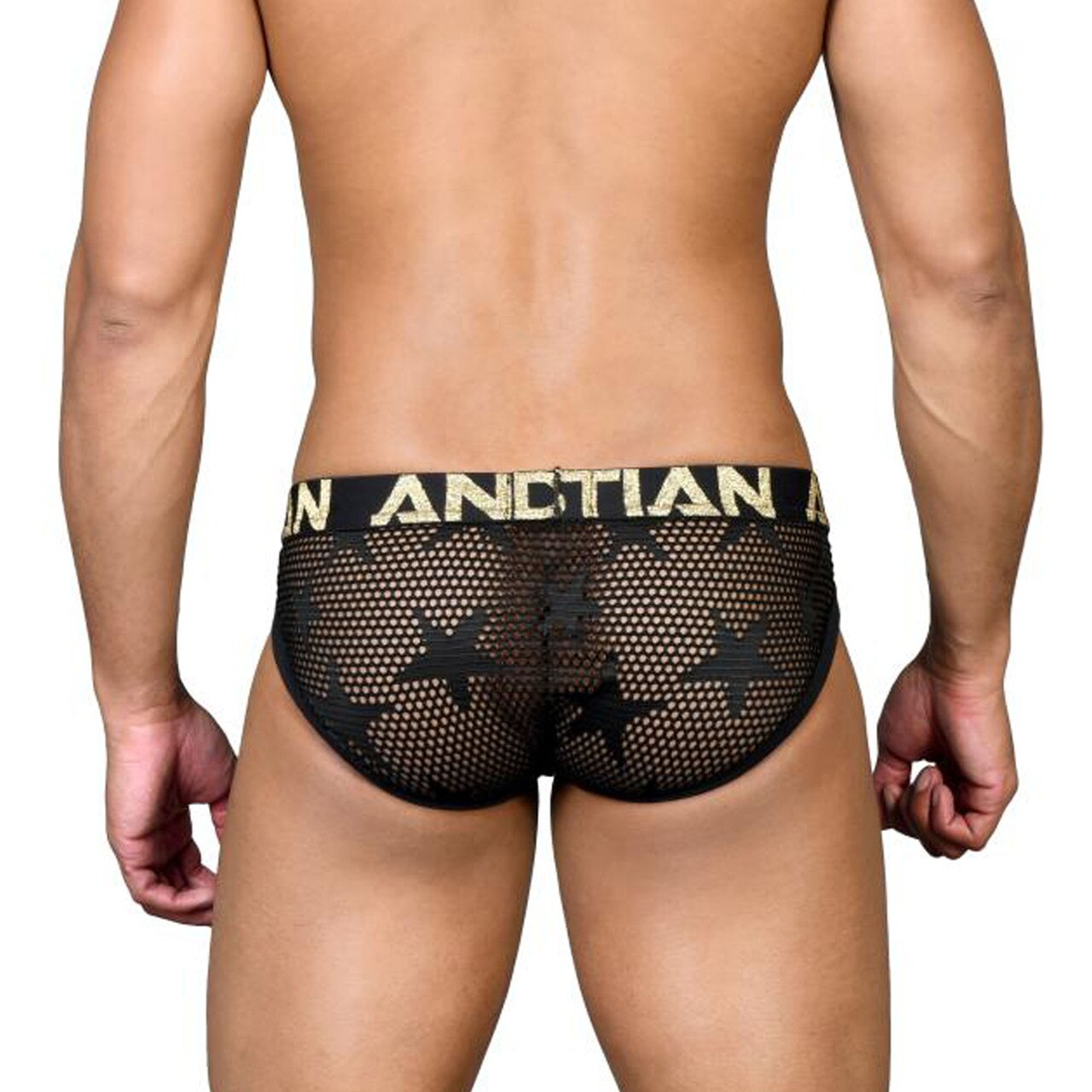 SALE - Mens Andrew Christian Star Mesh Bondage Brief w/ Almost Naked