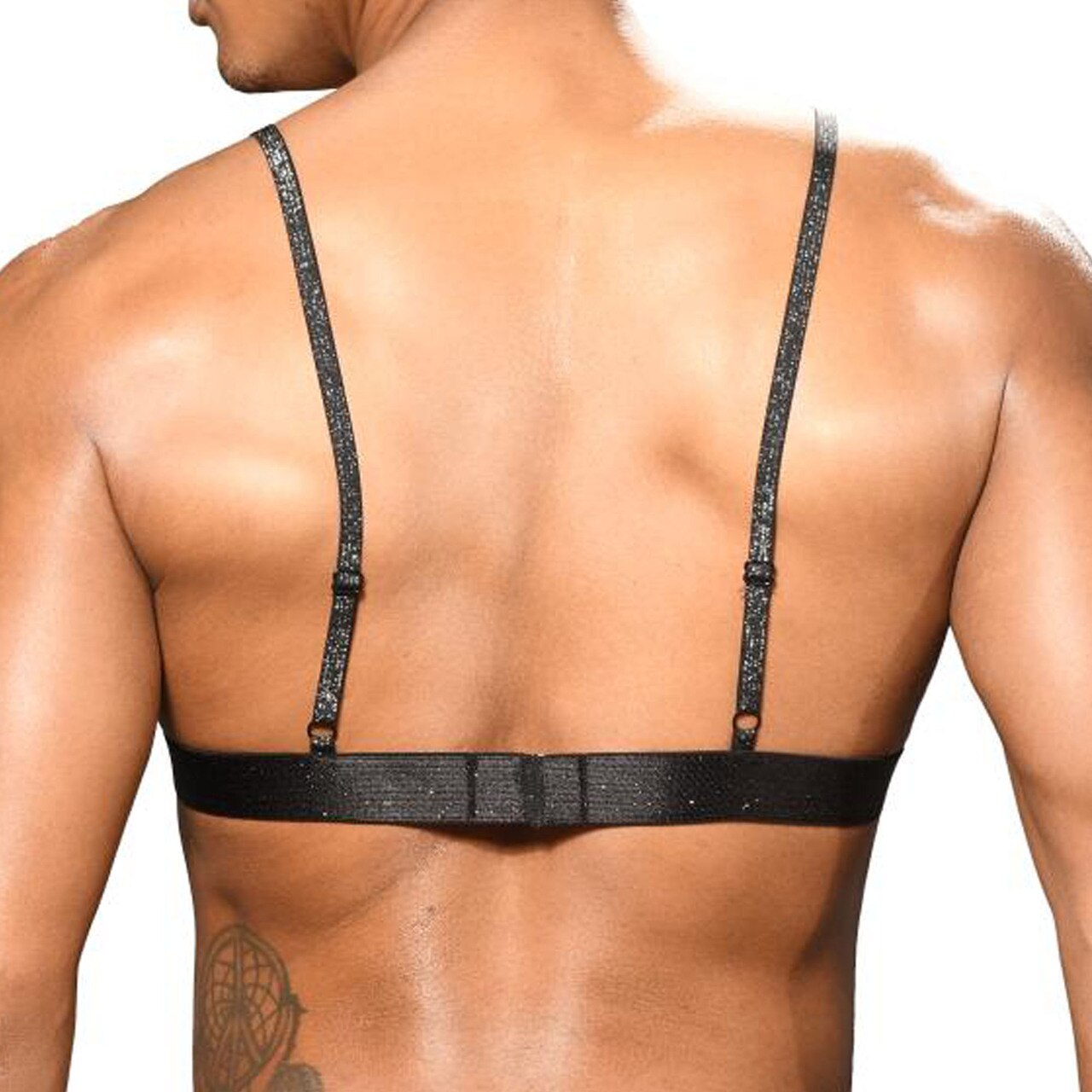 Mens Sexy Lace Boy Bra Black