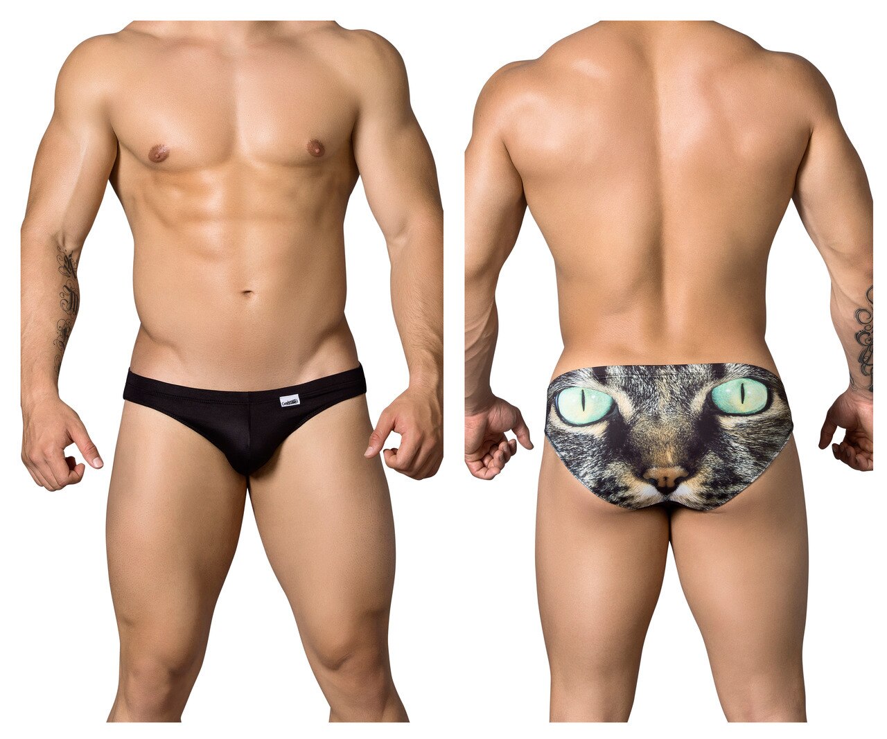 SALE - Mens Kitty Cat Face Bikini Briefs