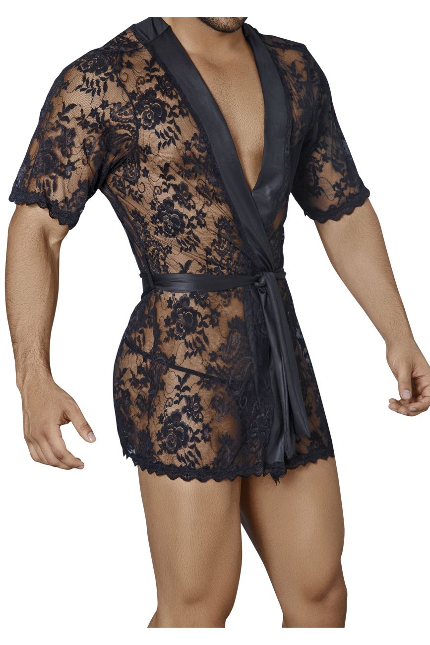 CandyMan 99322 Lace Kimono with Thong