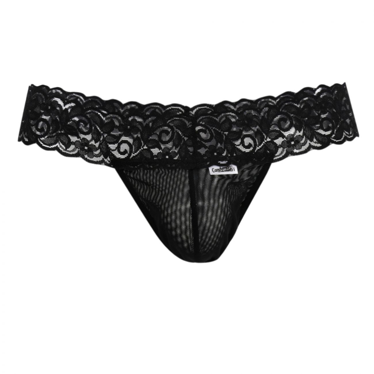 CandyMan 99370X Alluring Thongs Black Plus Sizes