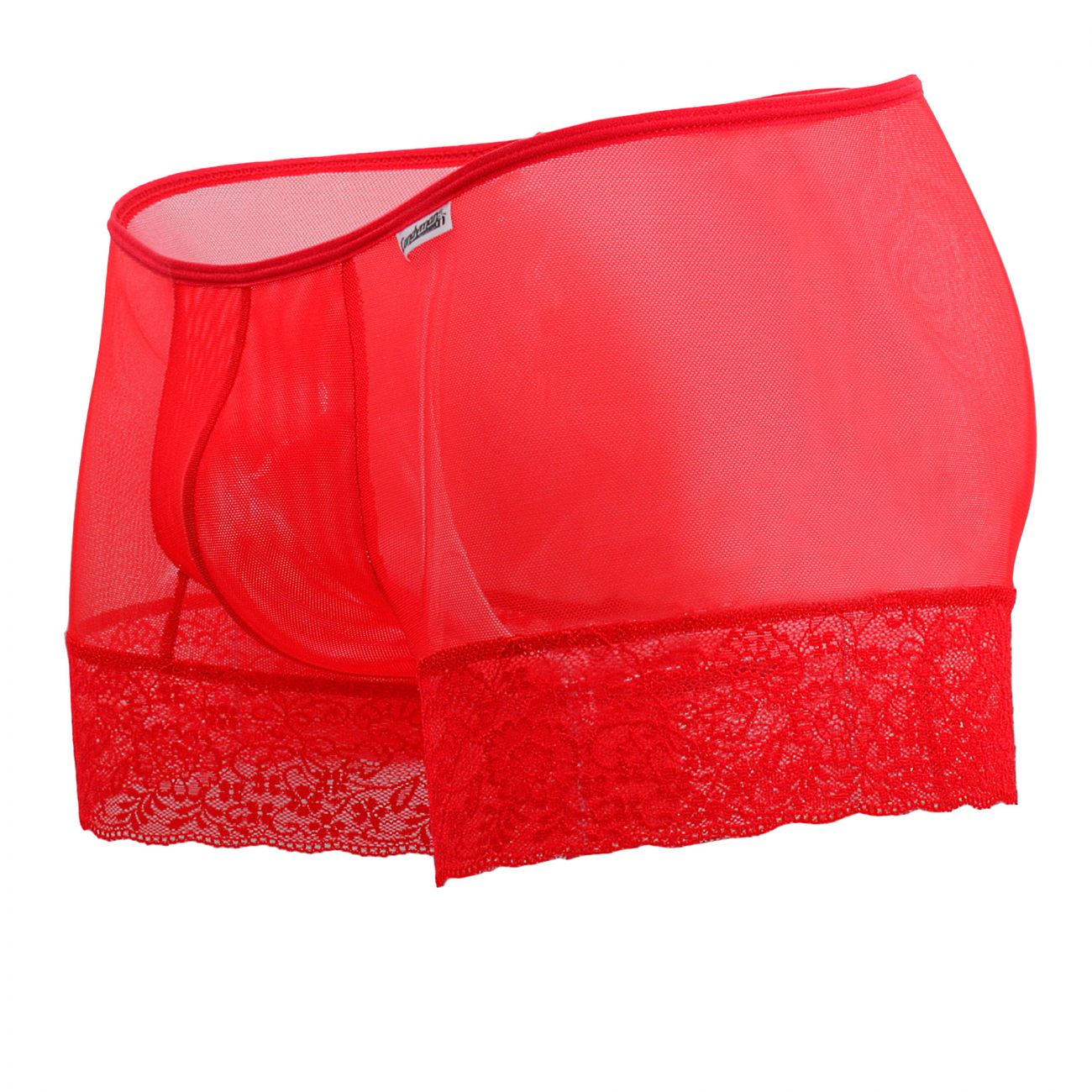 CandyMan 99407 Color Lace Boxer Trunks Red