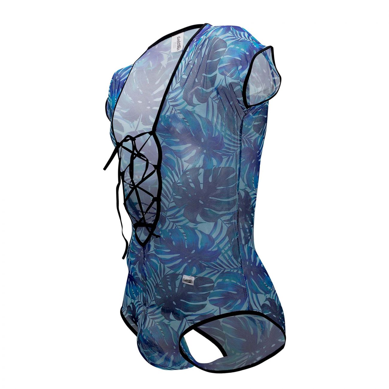 CandyMan 99438 Floral Bodysuit Blue