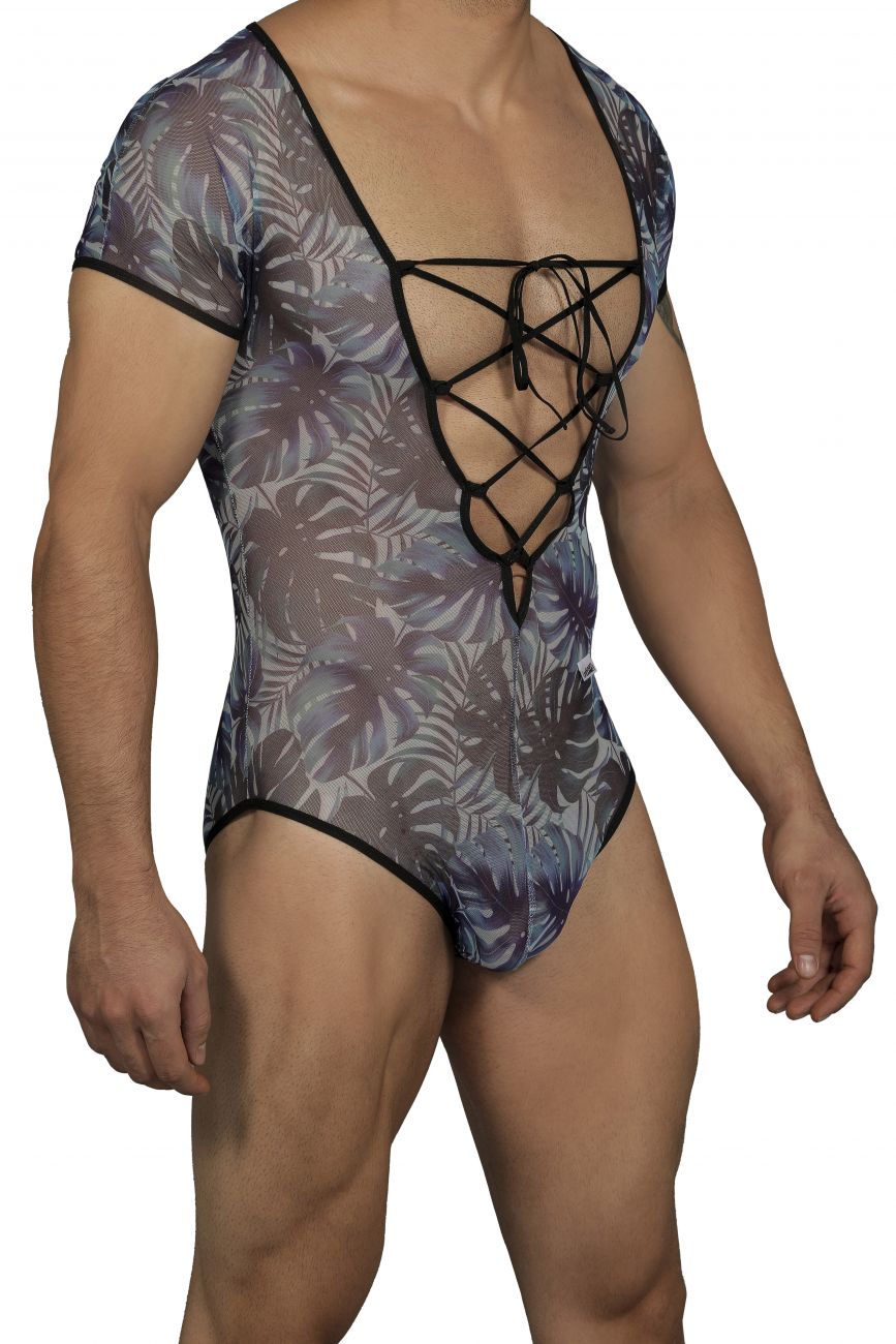 CandyMan 99438 Floral Bodysuit Blue