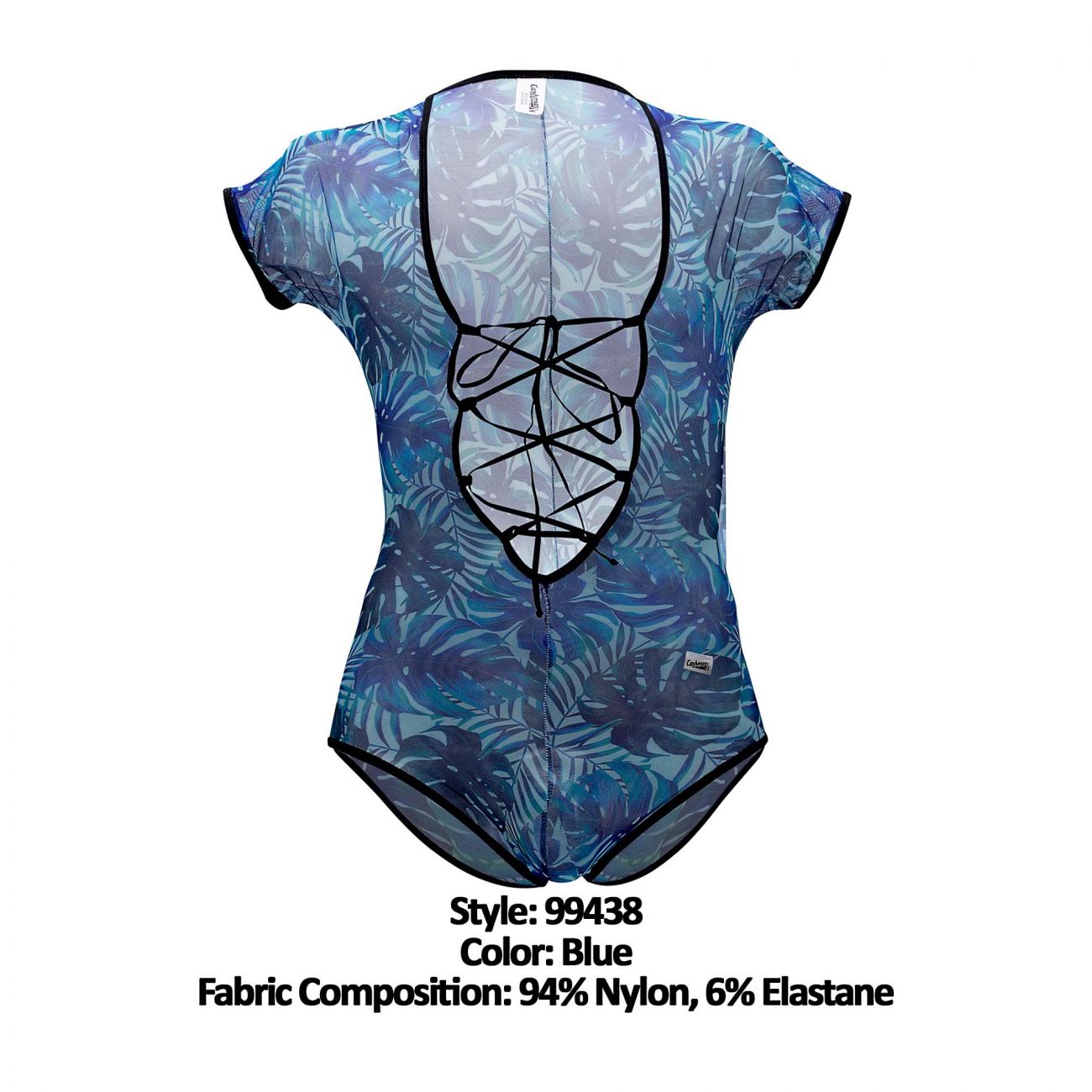 CandyMan 99438 Floral Bodysuit Blue